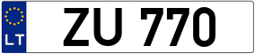 Trailer License Plate